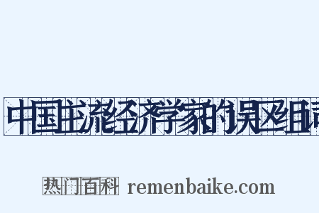 中国主流经济学家的误区组词是什么意思的图片